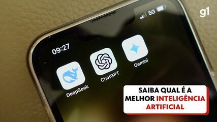 DeepSeek， ChatGPT e Gemini: qual é a melhor inteligência artificial?
