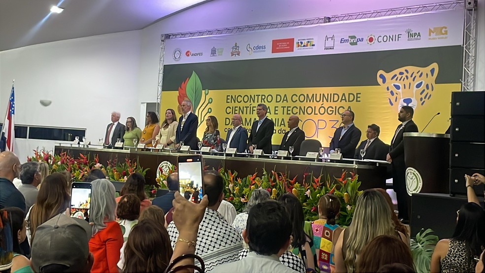 Encontro entre pesquisadores， presidente da COP30 e primeira-dama da república aconteceu em Manaus. — Foto: Lucas Macedo/g1 AM